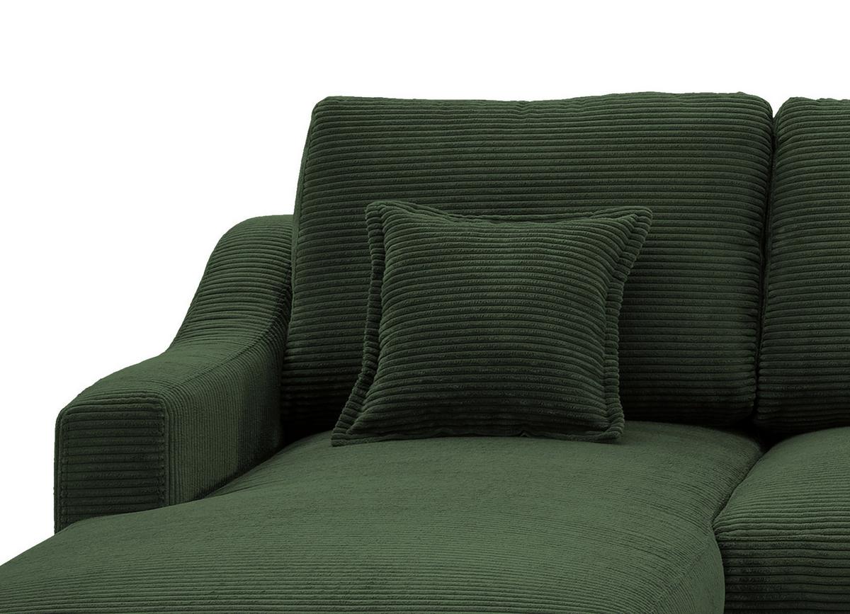 Wohnlandschaft Valentina - Dunkelgrün/Naturfarben, KONVENTIONELL, Textil (150/301/200cm) - P & B