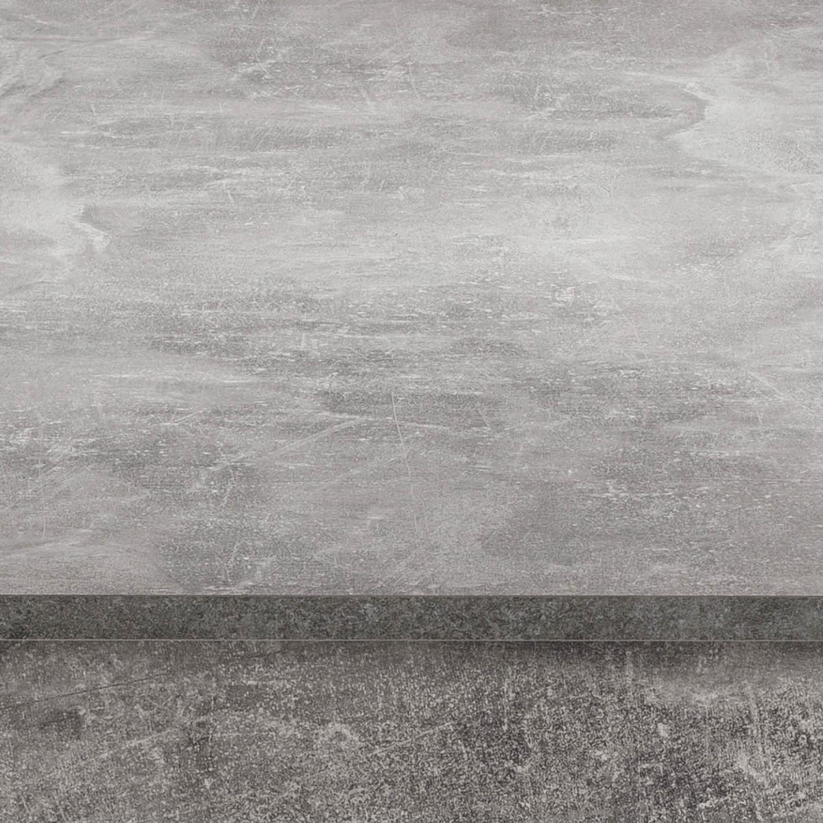 Esstisch ausziehbar Matthew 140-195x90 cm Grau Betonoptik - Dunkelgrau/Grau, MODERN, Holzwerkstoff (140/90/75cm) - MID.YOU