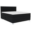 Boxspringbett mit Topper und Bettkasten 140x200 cm Messina - Chromfarben/Schwarz, KONVENTIONELL, Textil (140/200cm)