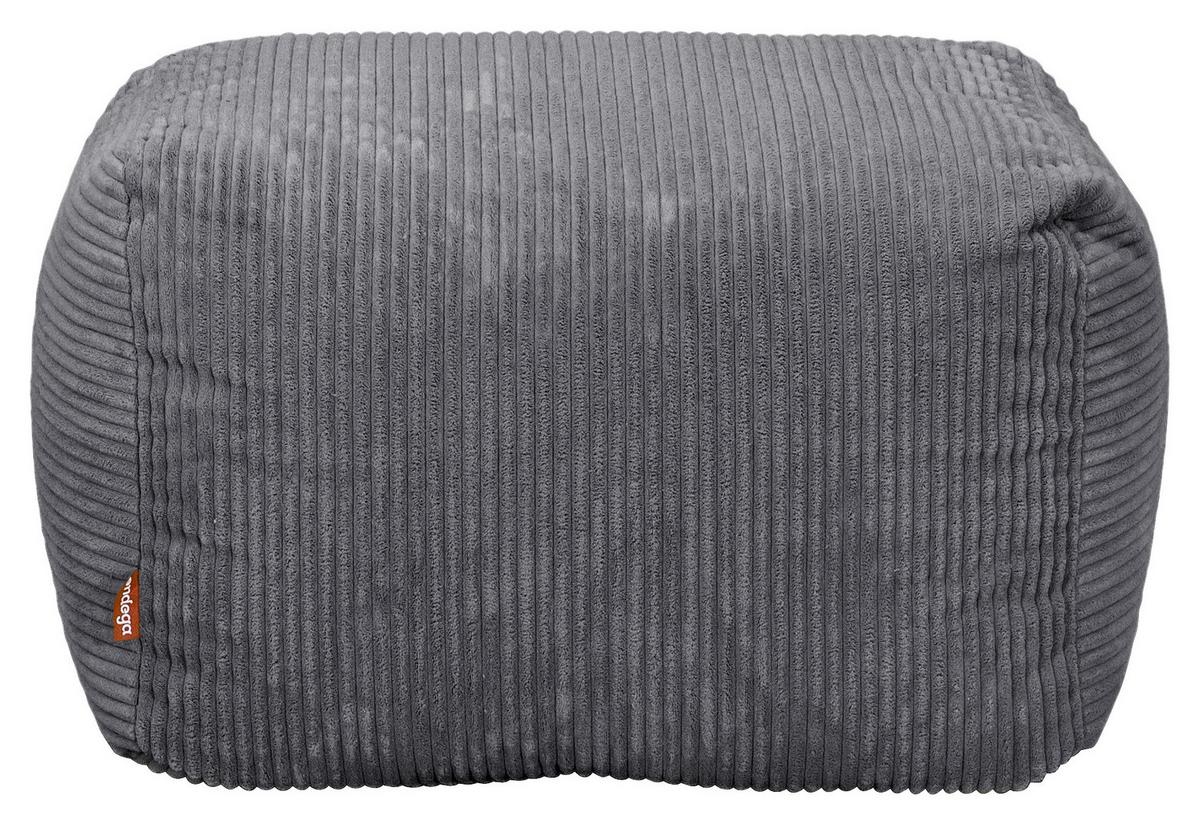 Sitzsack Cubi Cord grau, Indoor, B: 60cm - Grau, Basics, Textil (60/40/50cm)