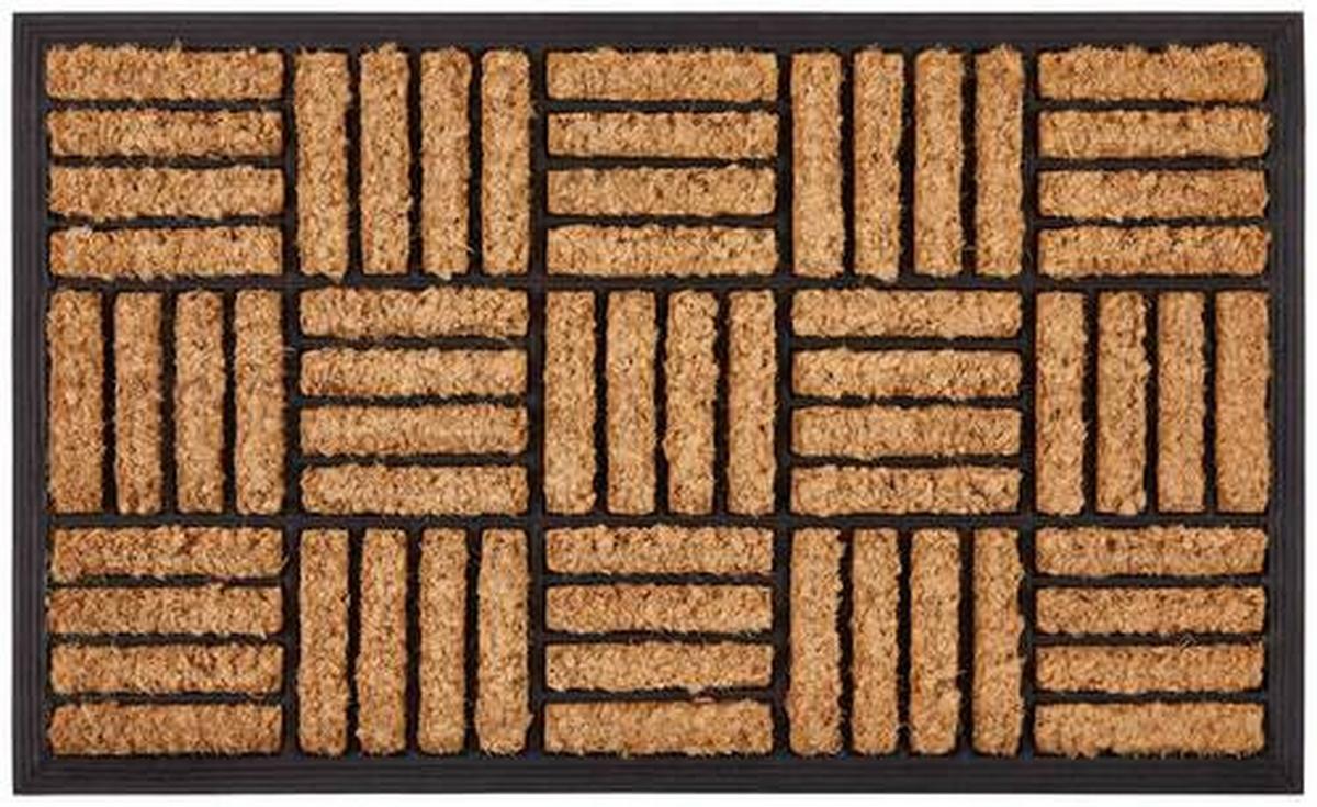 Fußmatte Khloe 45x75 cm Gummi/Kokos Rutschfest - Hellbraun, KONVENTIONELL, Naturmaterialien/Kunststoff (45/75cm) - Ondega