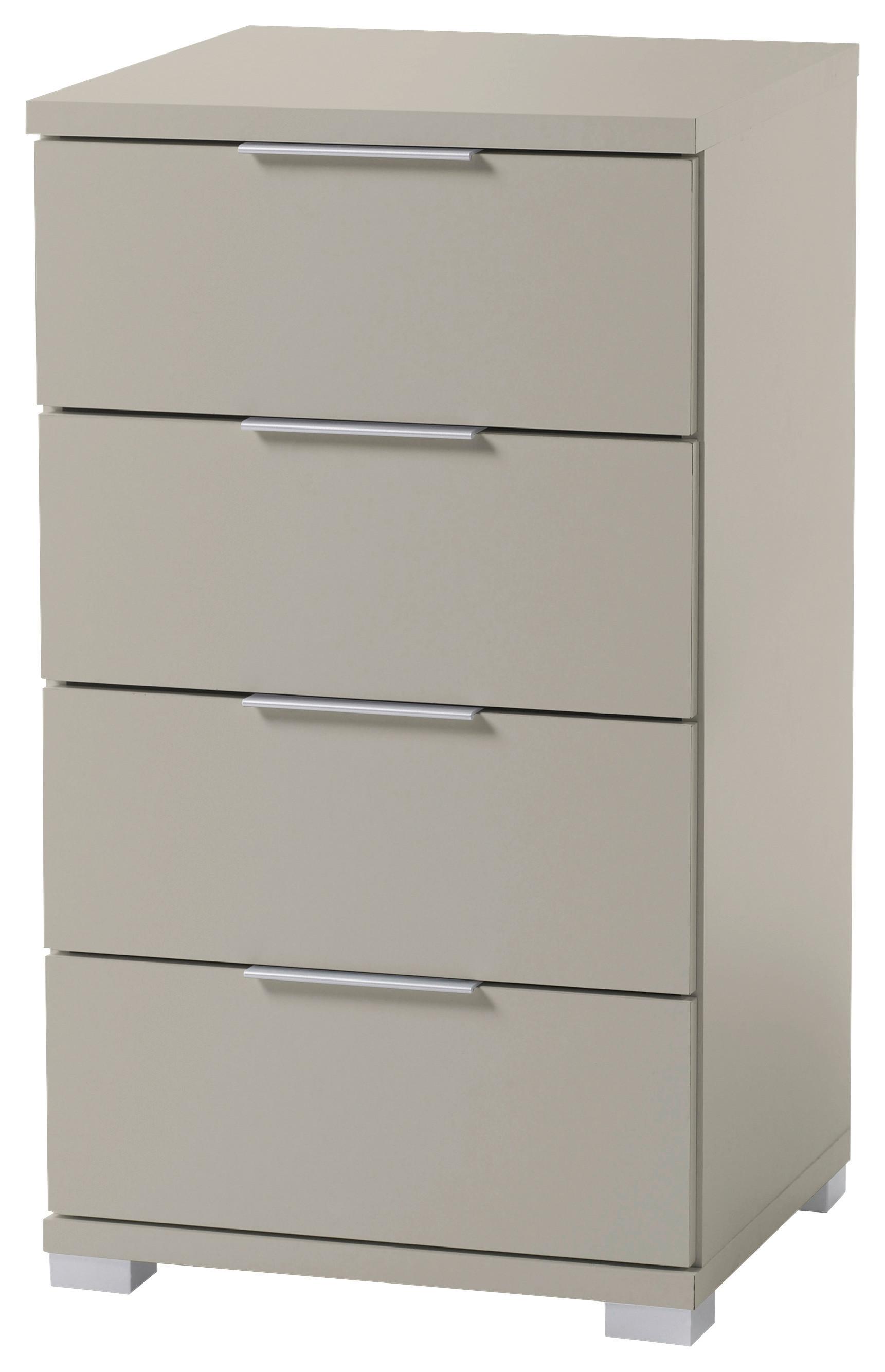 Nachtkästchen Smila 4l K Kaschmir Dekor, B: 46 Cm - Kaschmir/Alufarben, KONVENTIONELL, Holzwerkstoff (46/79/42cm)