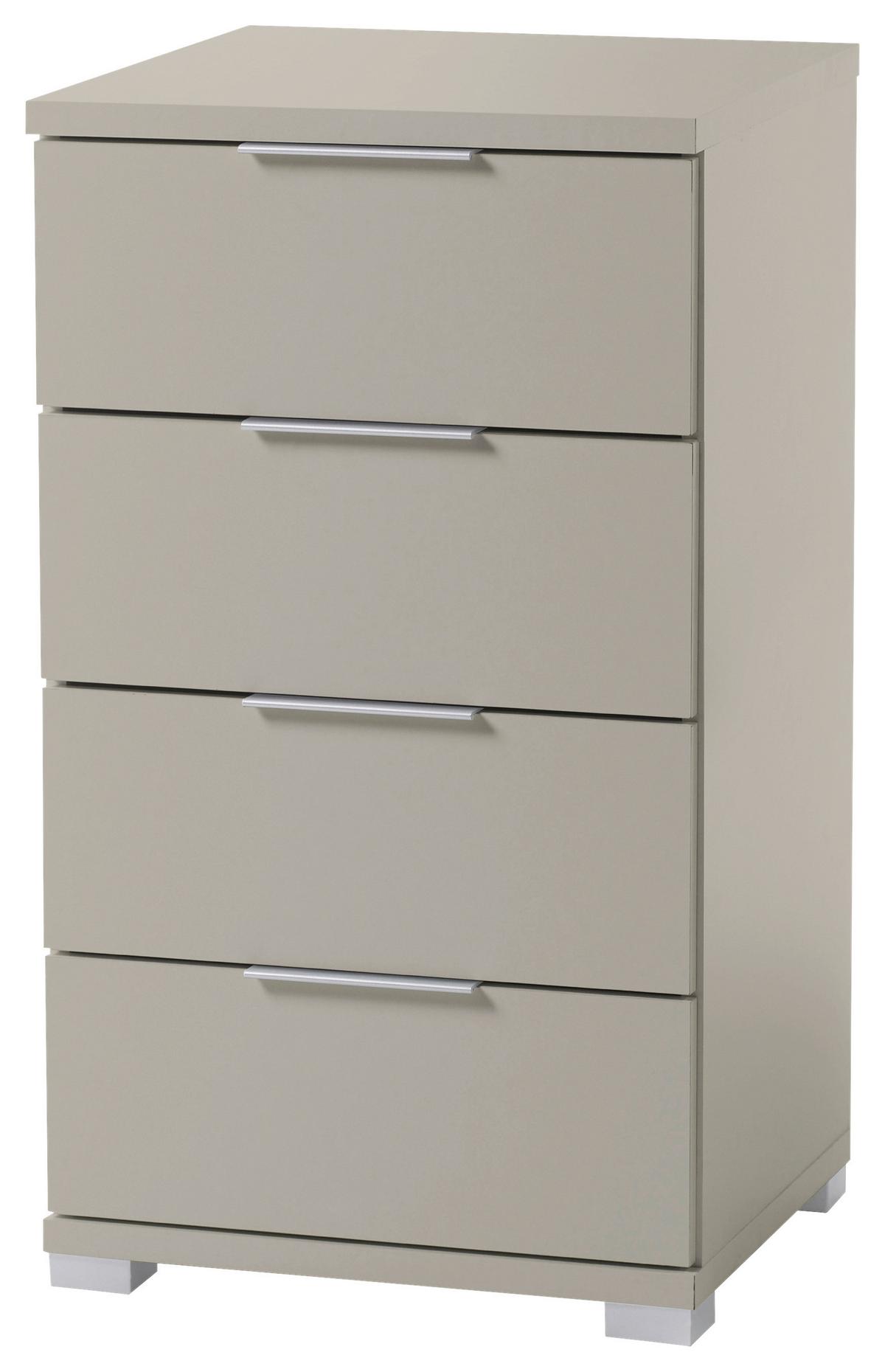 Nachtkästchen Smila 4l K Kaschmir Dekor, B: 46 Cm - Kaschmir/Alufarben, KONVENTIONELL, Holzwerkstoff (46/79/42cm)