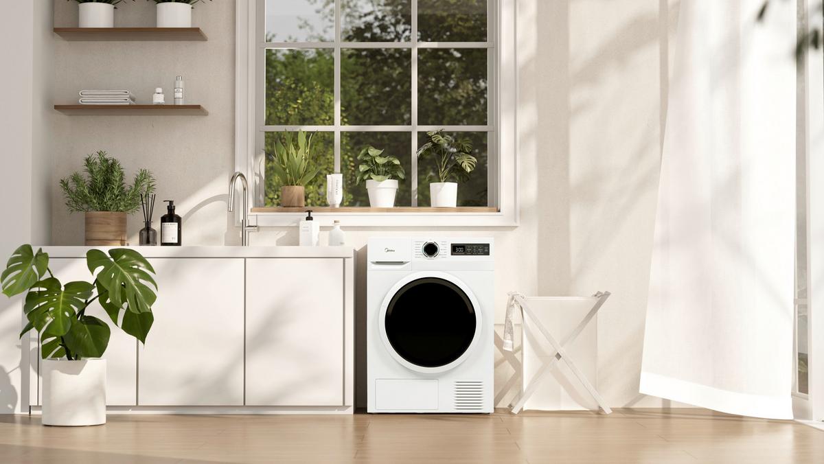 Wärmepumpentrockner Md110h80b-D - Weiß, Basics, Kunststoff/Metall (59,5/85/60cm) - Midea