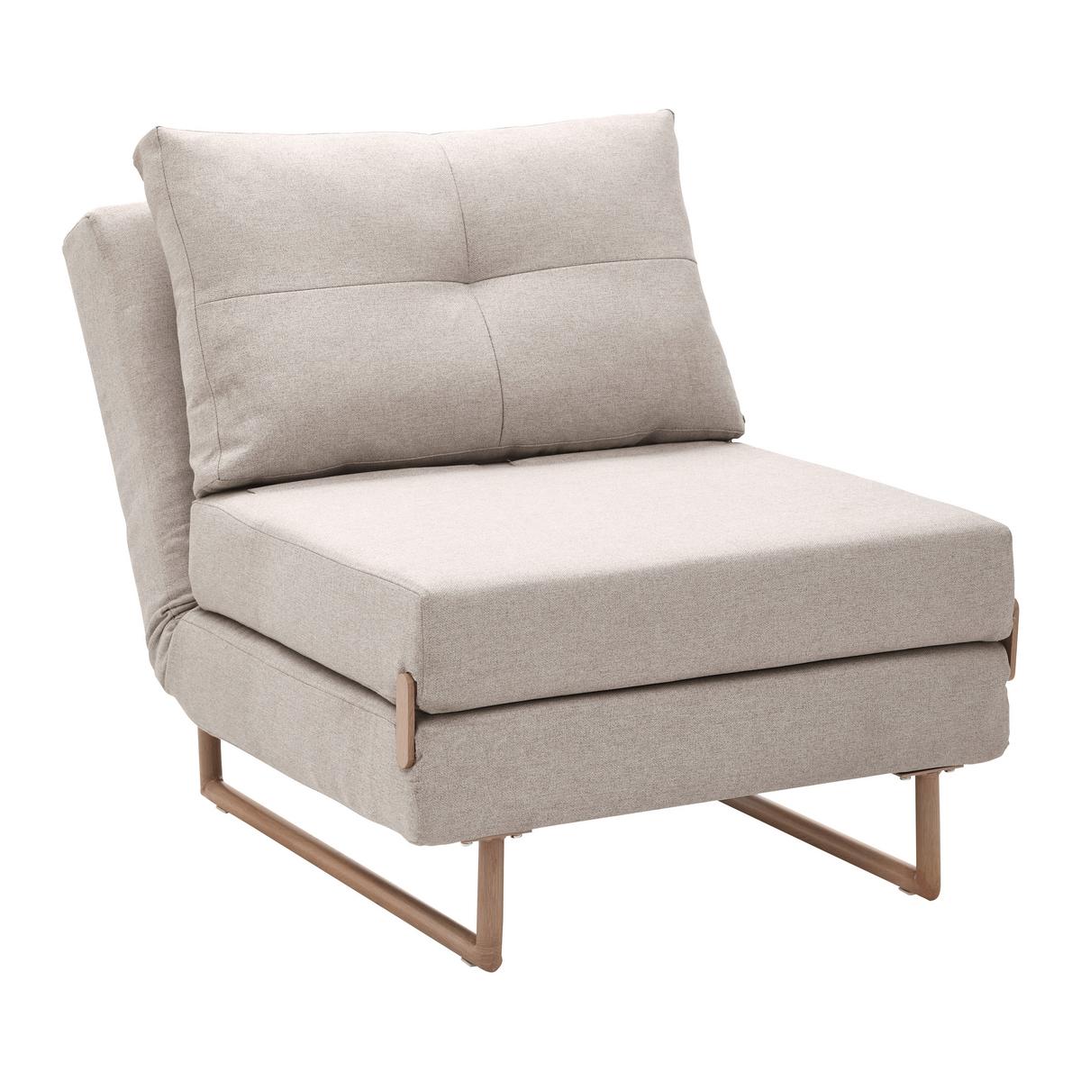 Rozkládací pohovka Malic - béžové - barvy dubu/béžová, Moderní, kov/textil (80/84/90cm) - Bessagi Home