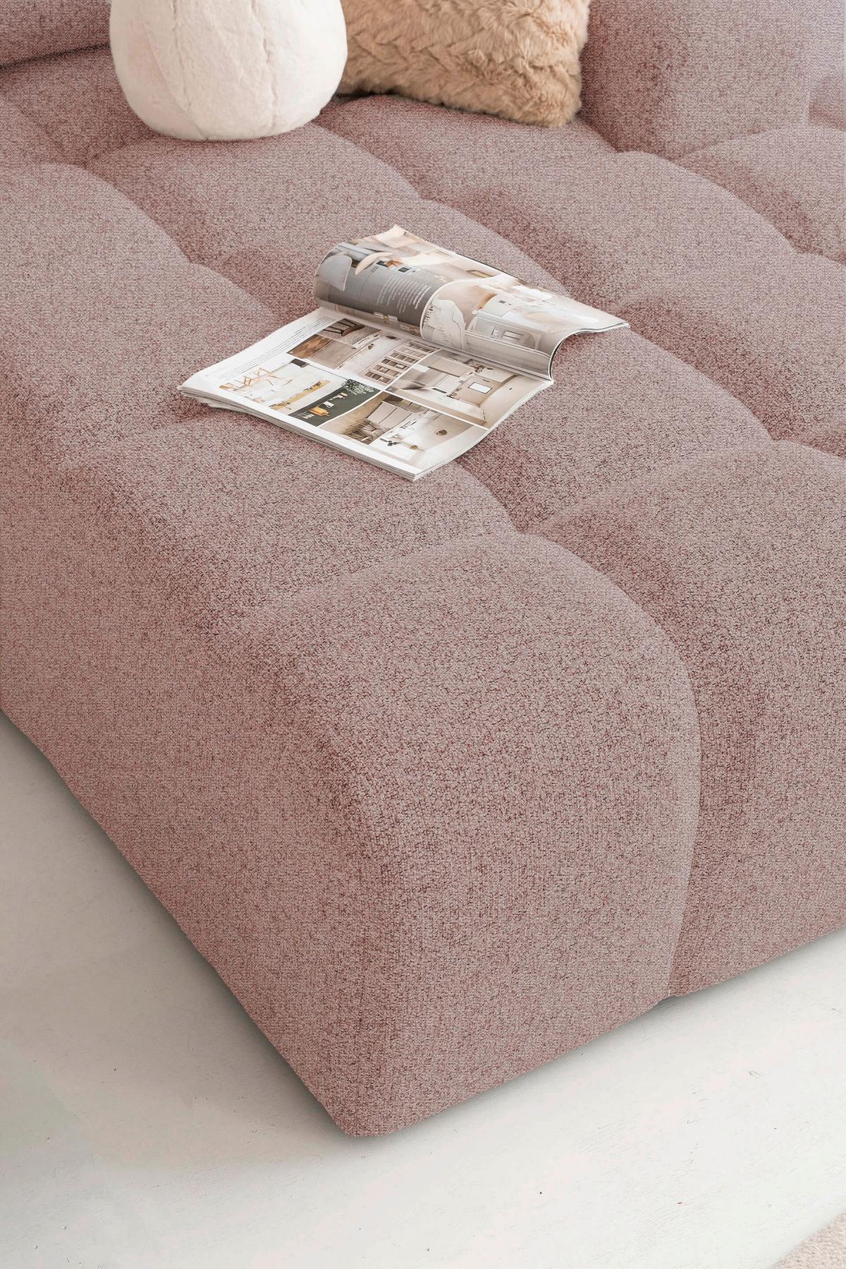 Ecksofa Lulu Rot S: 268x184cm - Rot/Schwarz, Design, Textil (268/184cm) - MID.YOU