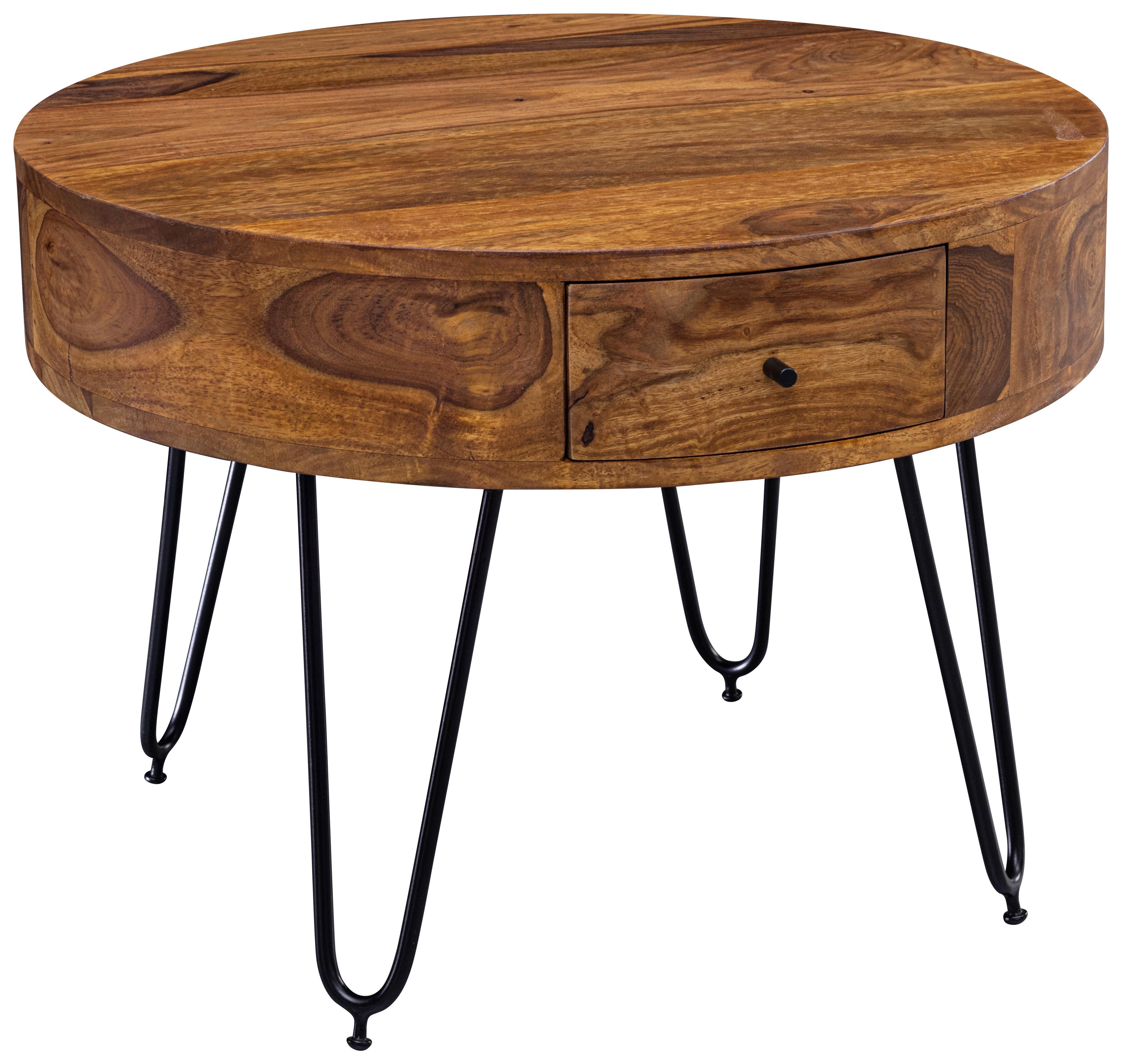 Couchtisch Holz mit Laden Sheesham Massiv