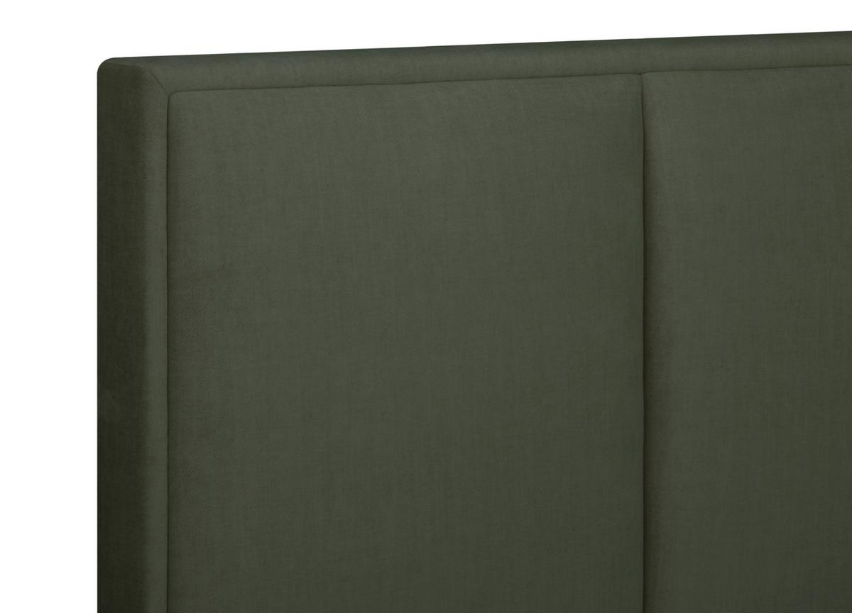 Boxspringbett Graz 180x200 cm D.grün inkl. Topper - Dunkelgrün/Alufarben, MODERN, Textil (180/200cm) - MID.YOU