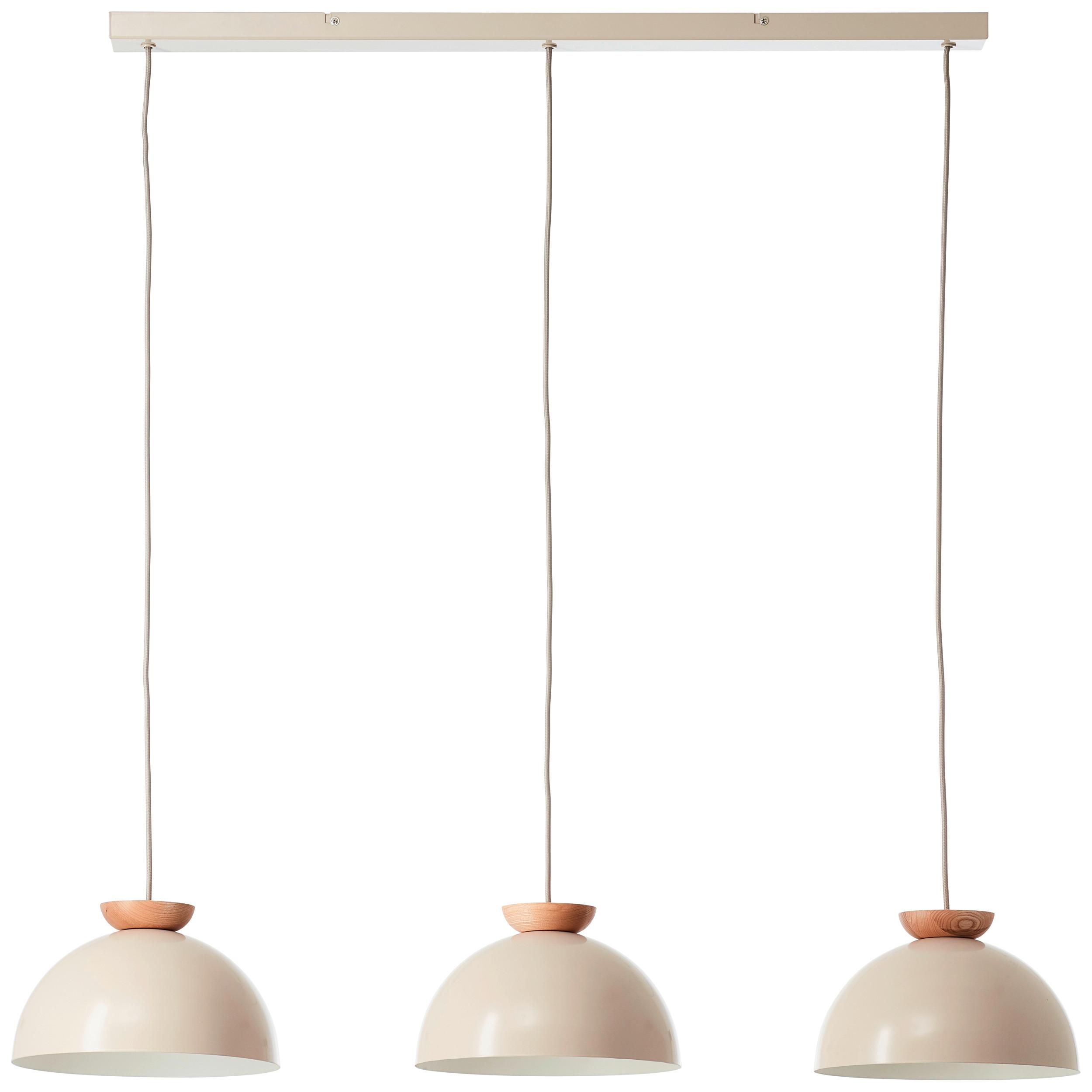 PENDELLEUCHTE 51265/09 NALAM - Beige/Naturfarben, Design, Holz/Metall (25/100/100cm) - Brilliant