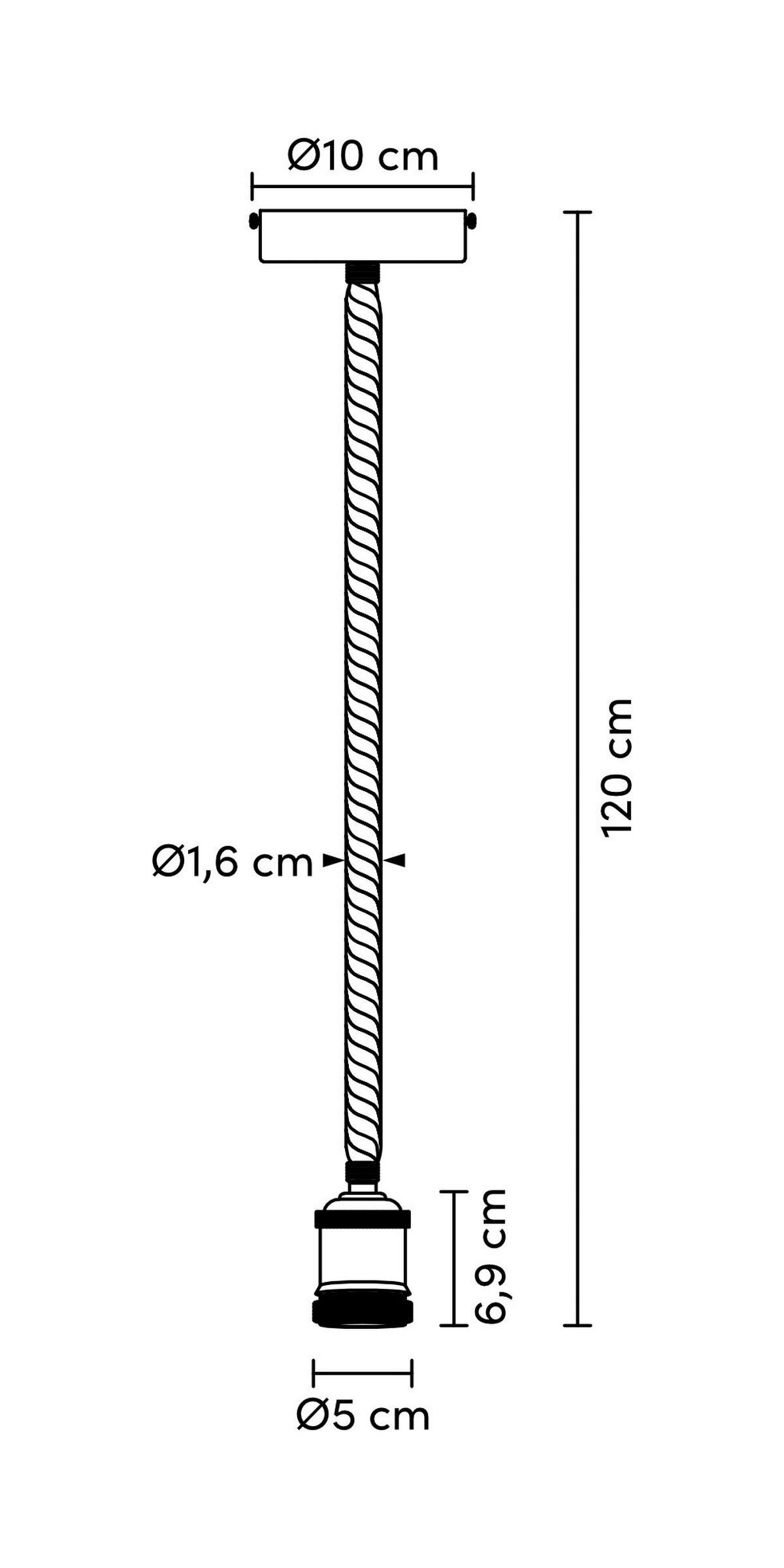 ZÁVĚS PRO SVÍTIDLA CHRISTIAN - hnědá, Lifestyle, textil (120cm) - Mömax