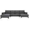 Harvey U Grau U: 190x339x156 Cm - Schwarz/Grau, Design, Textil (190/339/156cm) - Livetastic