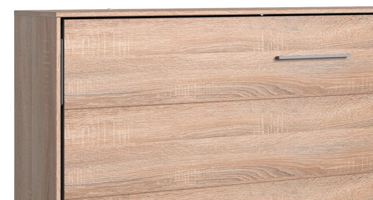 Schrankbett mit Lattenrost 90x200 Juist, Eiche Dekor - Eichefarben, KONVENTIONELL, Holz/Holzwerkstoff (90/200cm) - MID.YOU