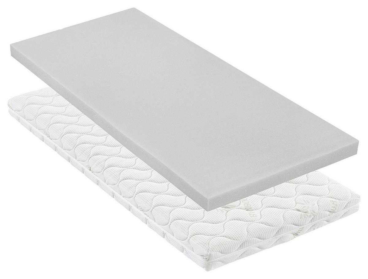 Vrchný matrac HARD BAMBOO 7 140x200 cm - biela, Modern, textil (140/200cm)
