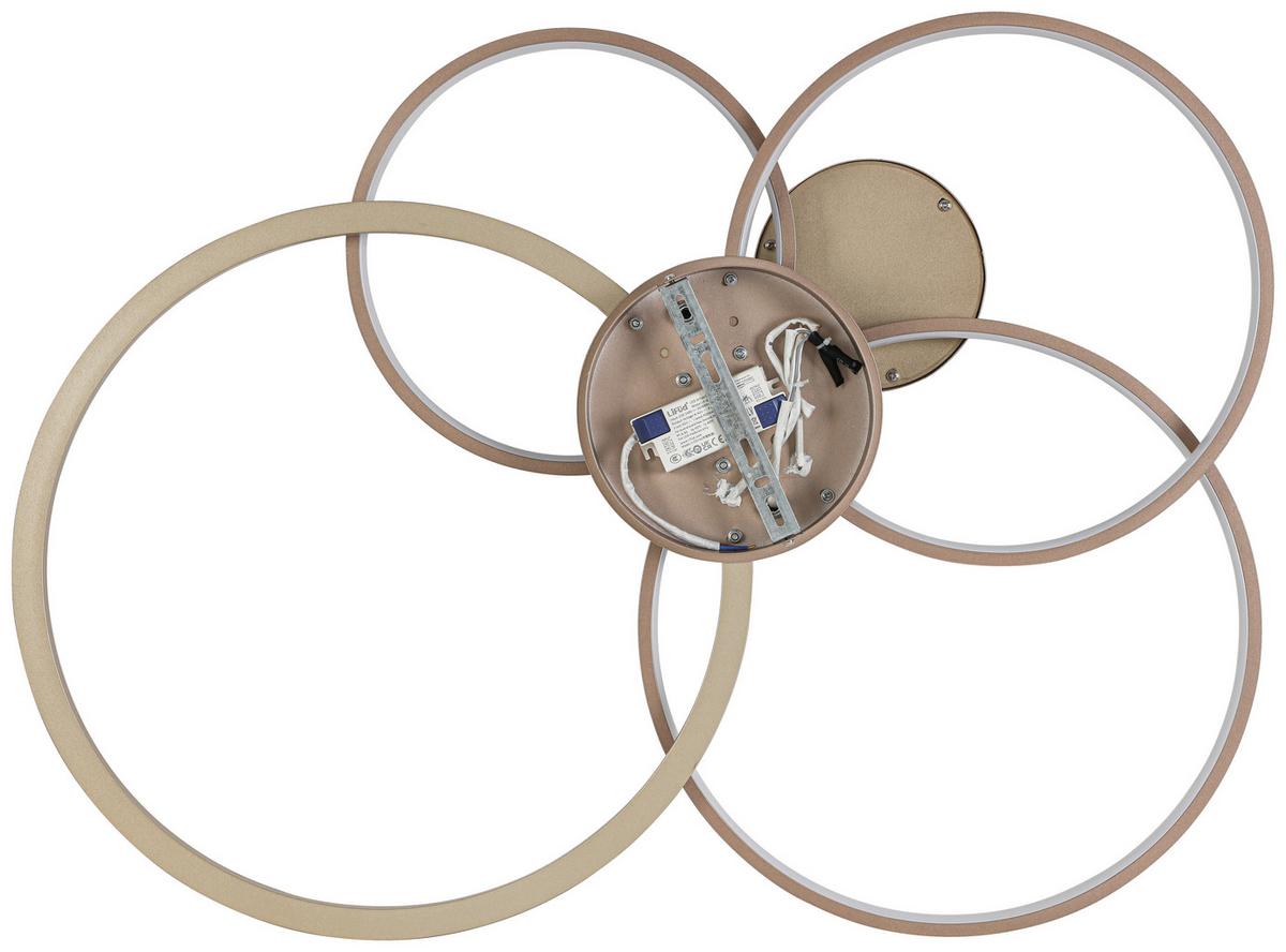 STROPNÍ LED SVÍTIDLO GENIAL - cappuccino/šampaňská, Moderní, kov/plast (80/64/9cm) - Mömax