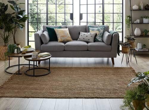 Handwebteppich Handwebteppich Natur B: 230 cm - Naturfarben, Basics, Textil (230/160cm)