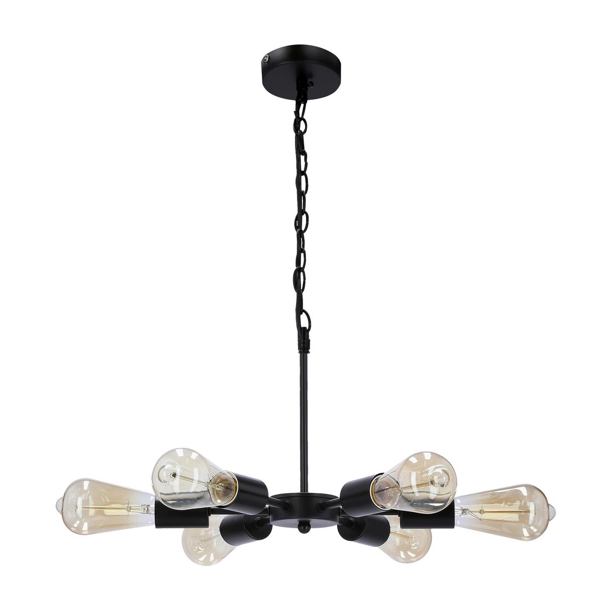Pendelleuchte 36-09395 Sparta - Schwarz, Design, Metall (36/36/105cm)