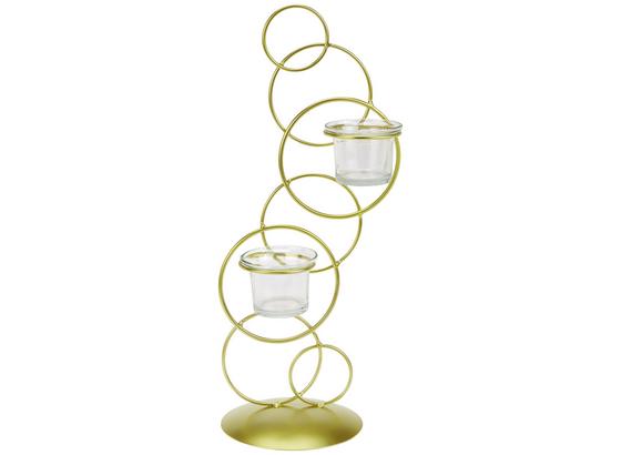 Kerzenhalter Tommy - Klar/Goldfarben, MODERN, Glas/Metall (15,5/37/12,5cm) - Luca Bessoni Kerzenhalter Tommy - Klar/Goldfarben, MODERN, Glas/Metall (15,5/37/12,5cm) - Luca Bessoni