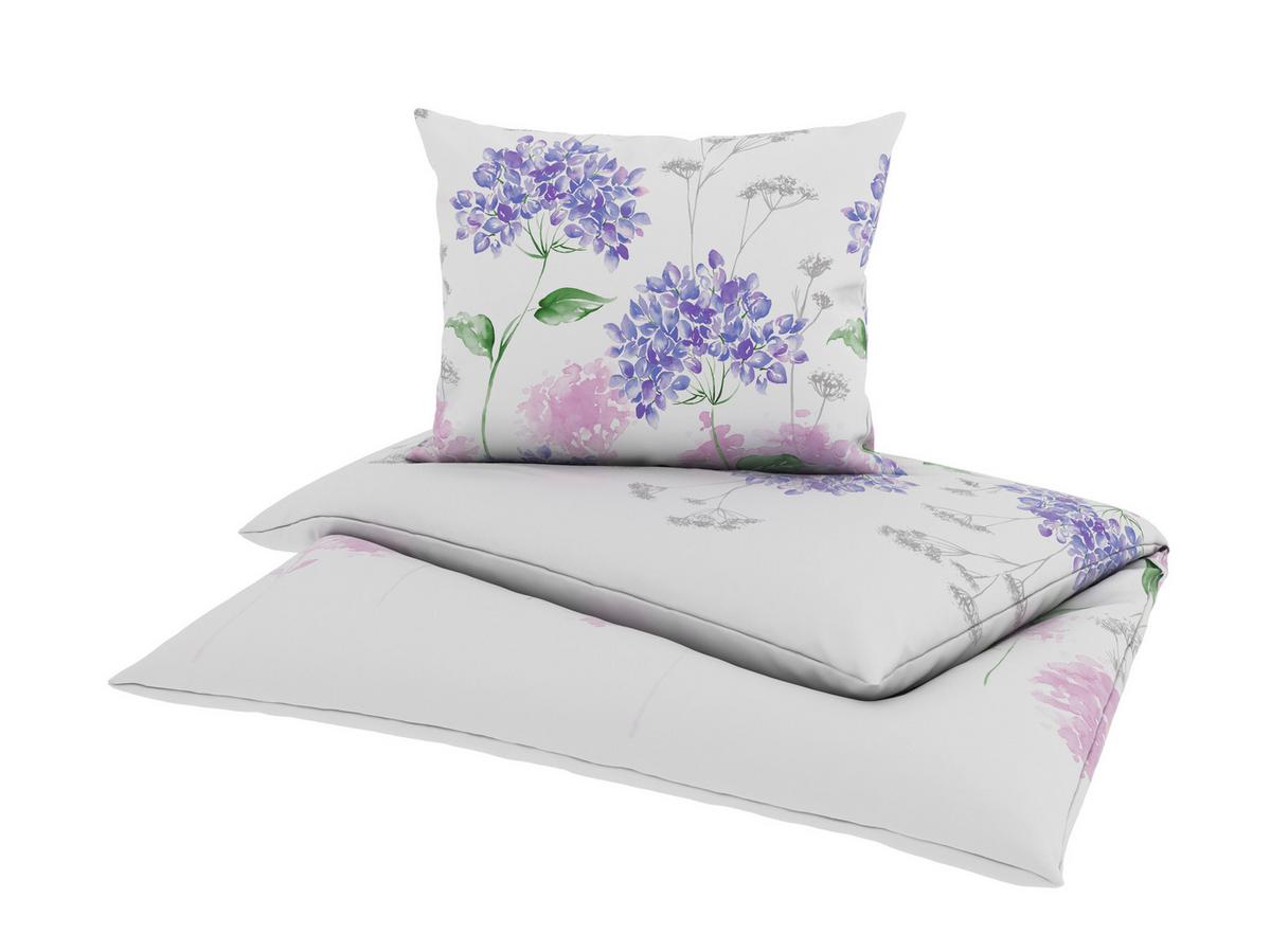 Bettwäsche Donatella - Blau/Rosa, ROMANTIK / LANDHAUS, Textil - James Wood