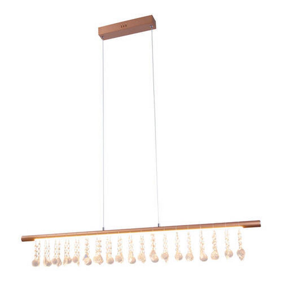 LED-Pendelleuchte Nobilis - Goldfarben, KONVENTIONELL, Glas/Kunststoff (100cm) - Näve