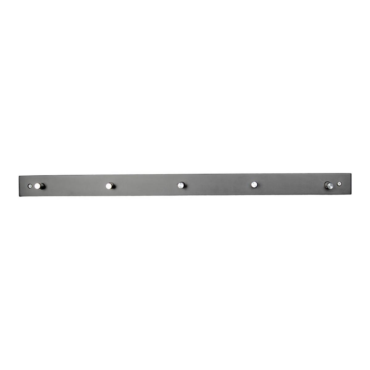 Hakenleiste Padova Schwarz Chrom B: 70 cm - Chromfarben/Schwarz, Basics, Holz/Metall (70/5/2cm) - MID.YOU