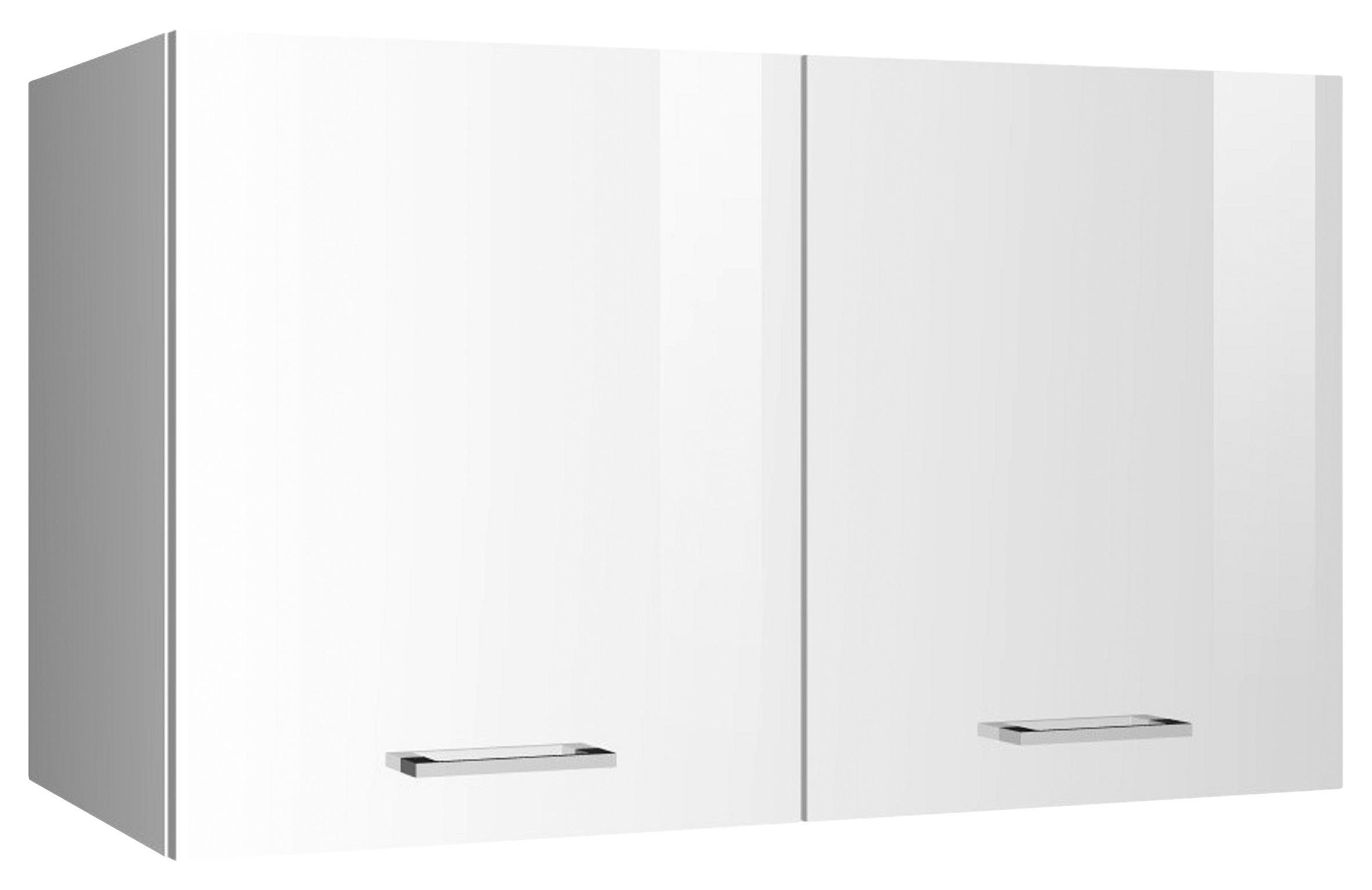 Küchenoberschrank Mailand Weiß B: 100 cm - Weiß Hochglanz/Weiß, MODERN, Holzwerkstoff (100/57/34cm) - Held