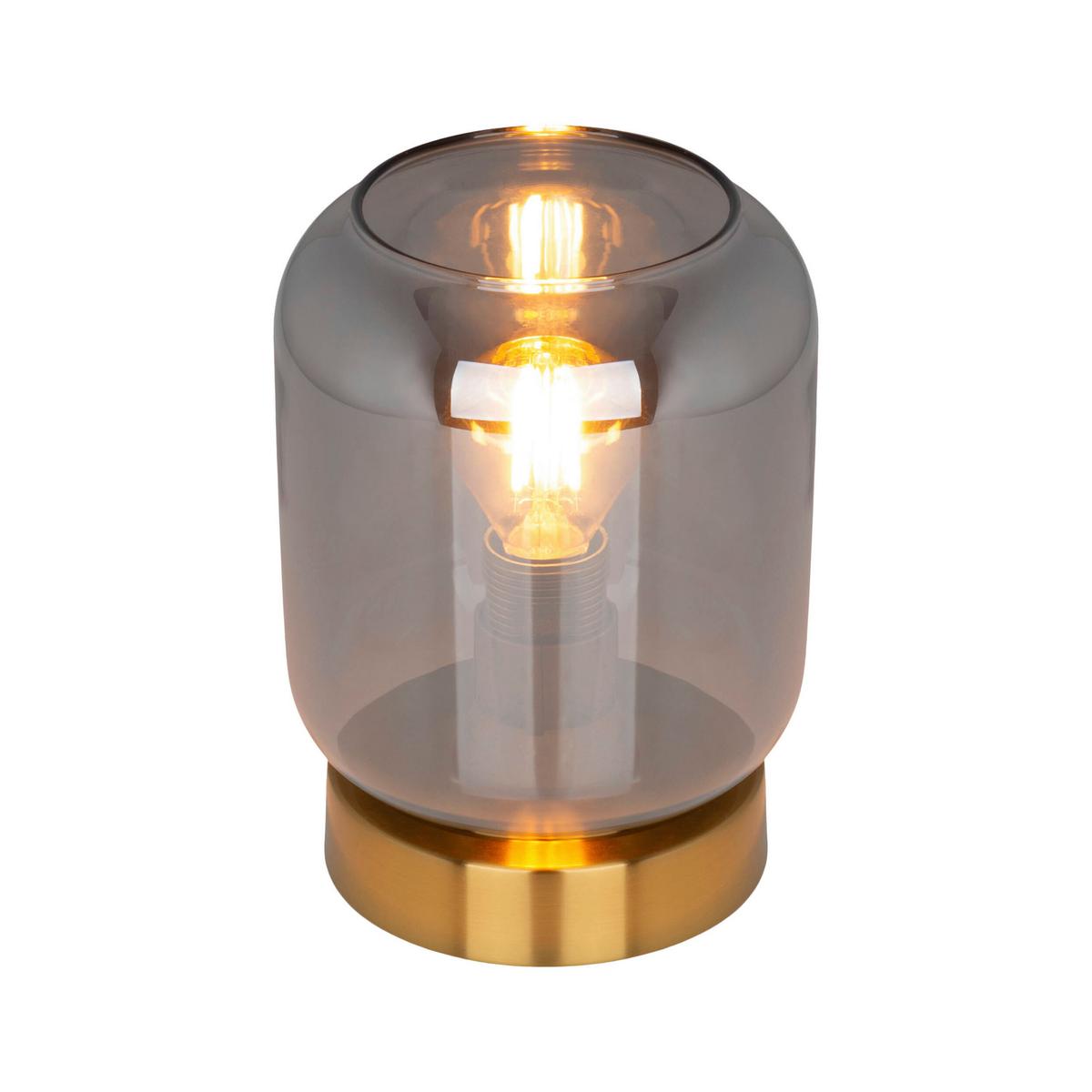 Tischleuchte Exkl. E14, mit Schalter - Schwarz/Weiß, Design, Glas/Metall (12/17cm) - Näve