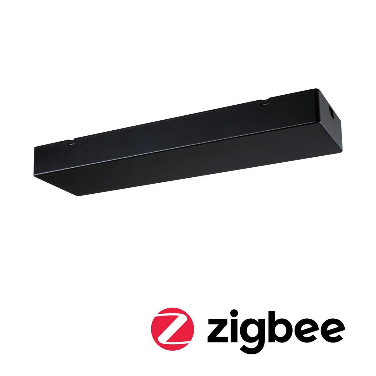 Schienensystem-einspeiser Linion Schwarz B: 10 Cm - Schwarz, Basics, Kunststoff (36,5/10/4cm) - Paulmann