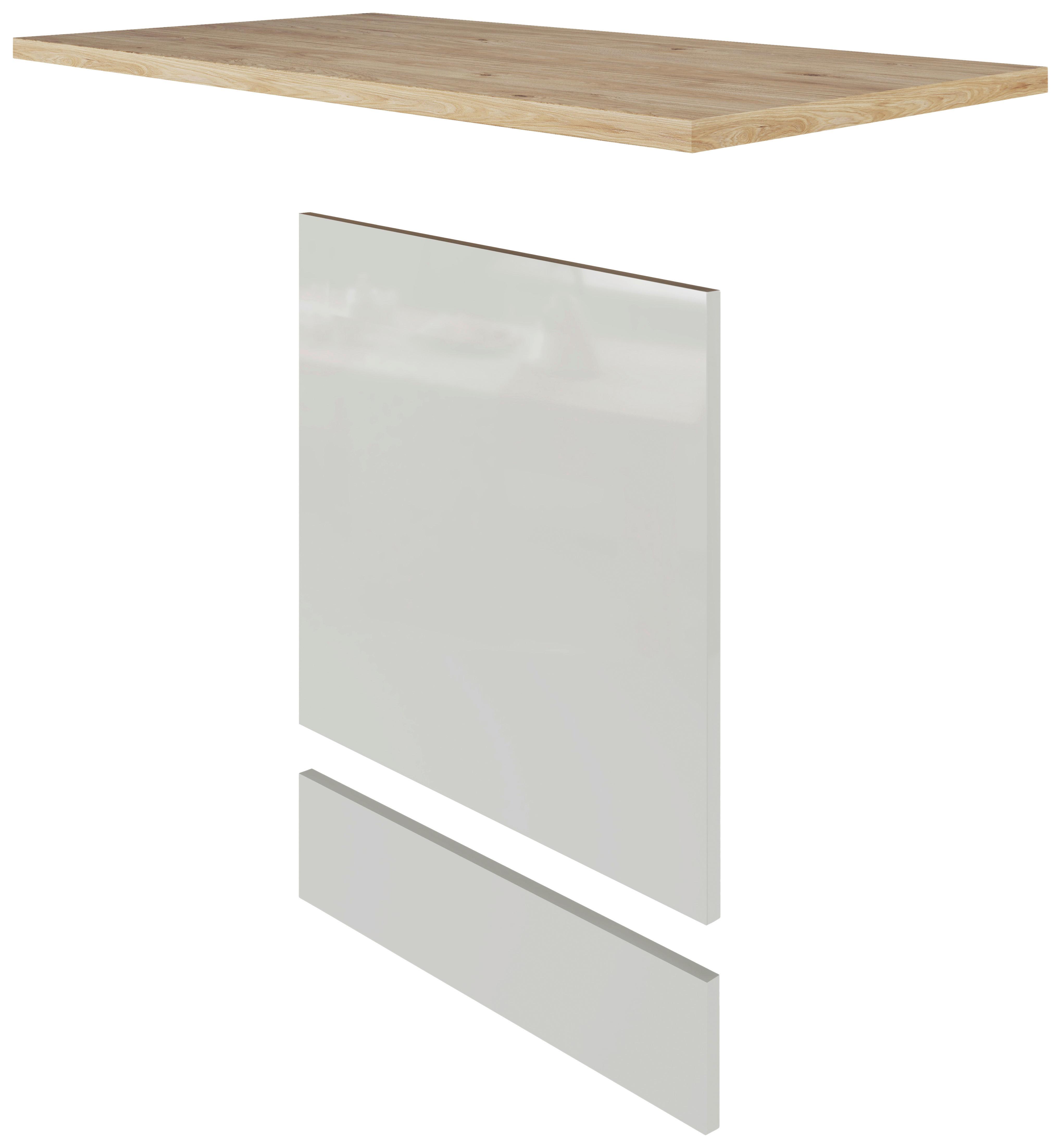 Predná strana umývačky riadu pre čiastočne integrovateľnú - sivá, Modern, kompozitné drevo (110/60cm) - FlexWell