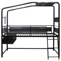 Etagenbett Schwarz, Lf: 90x190 Cm - Schwarz, MODERN, Metall (90/190cm) - X Rocker