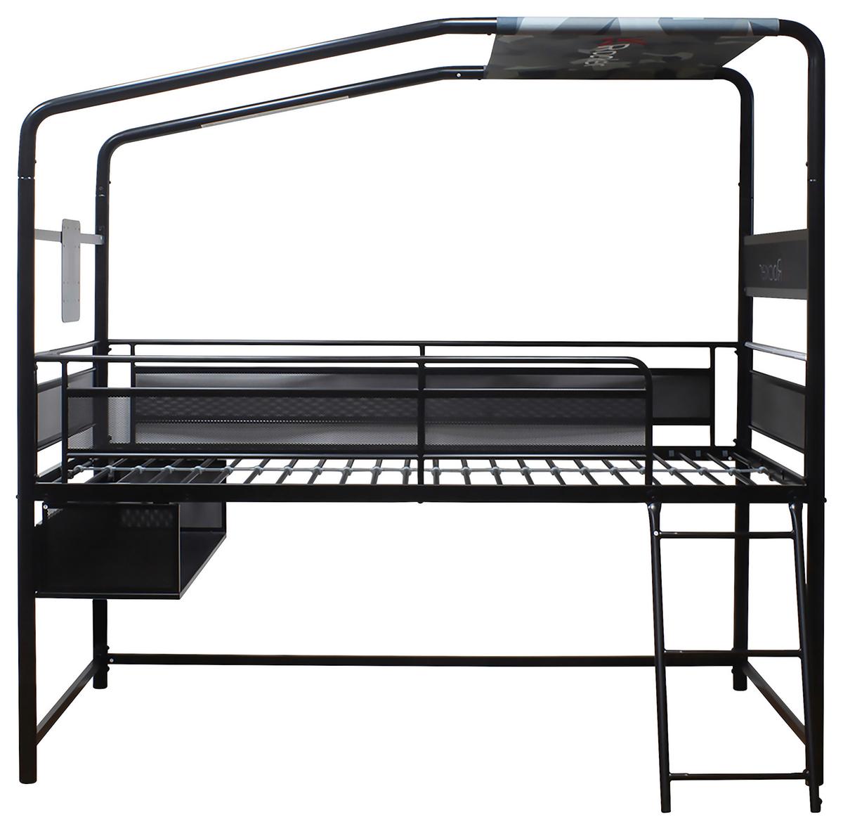 Etagenbett Schwarz, Lf: 90x190 Cm - Schwarz, MODERN, Metall (90/190cm) - X Rocker