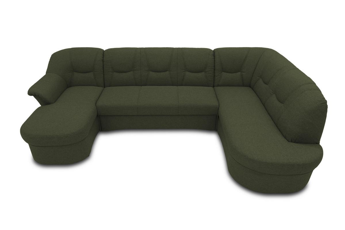 Wohnlandschaft Sarafina Grün - Schwarz/Grün, KONVENTIONELL, Textil (146/295/180cm) - MID.YOU