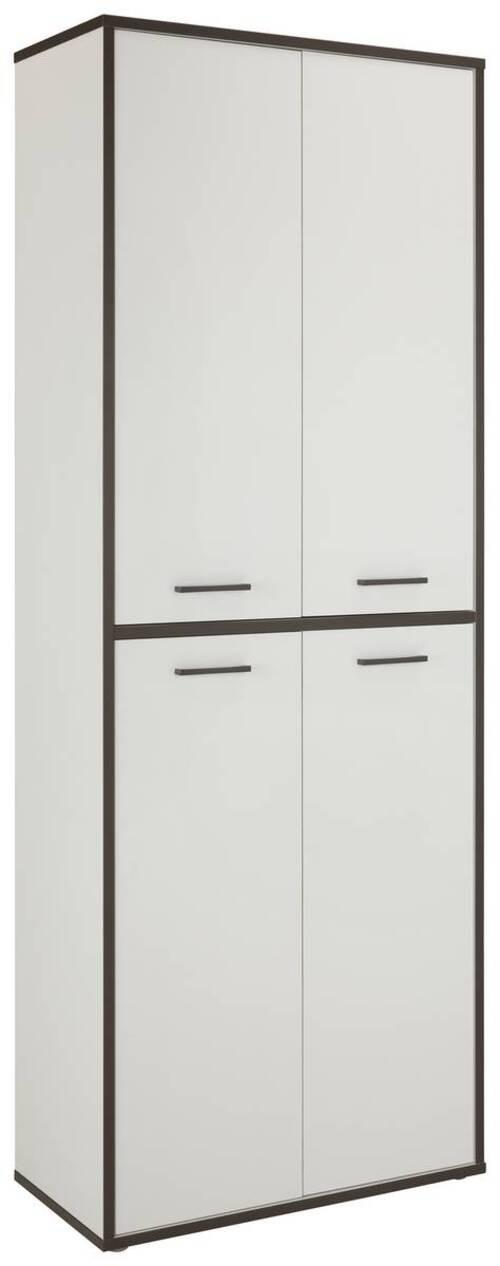 Viacúčelová skriňa KEFLAVIK -EXKLUSIV - sivá/biela, Modern, kompozitné drevo/plast (84,5/226,4/41,5cm) - Mömax