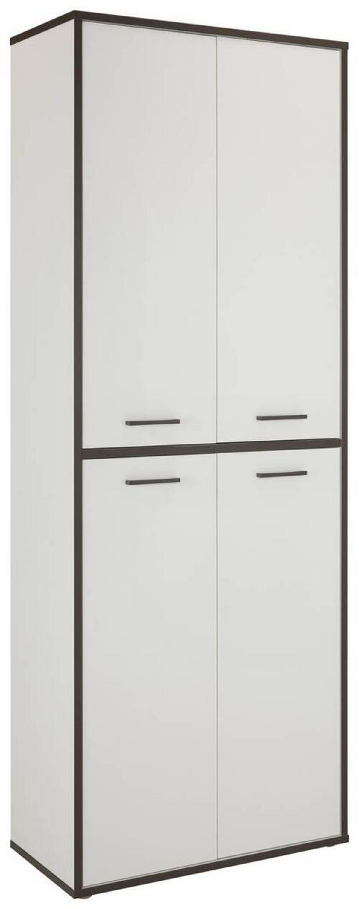 Viacúčelová skriňa KEFLAVIK -EXKLUSIV - sivá/biela, Modern, kompozitné drevo/plast (84,5/226,4/41,5cm) - Mömax