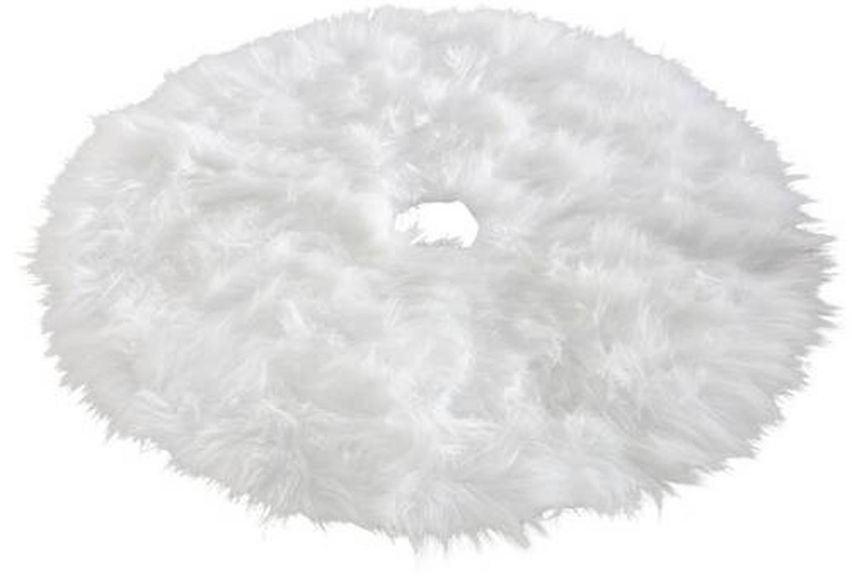 Christbaumdecke Synthetikfaser Weiß Uni-Motiv Rund - Weiß, Basics, Textil (80cm) - James Wood