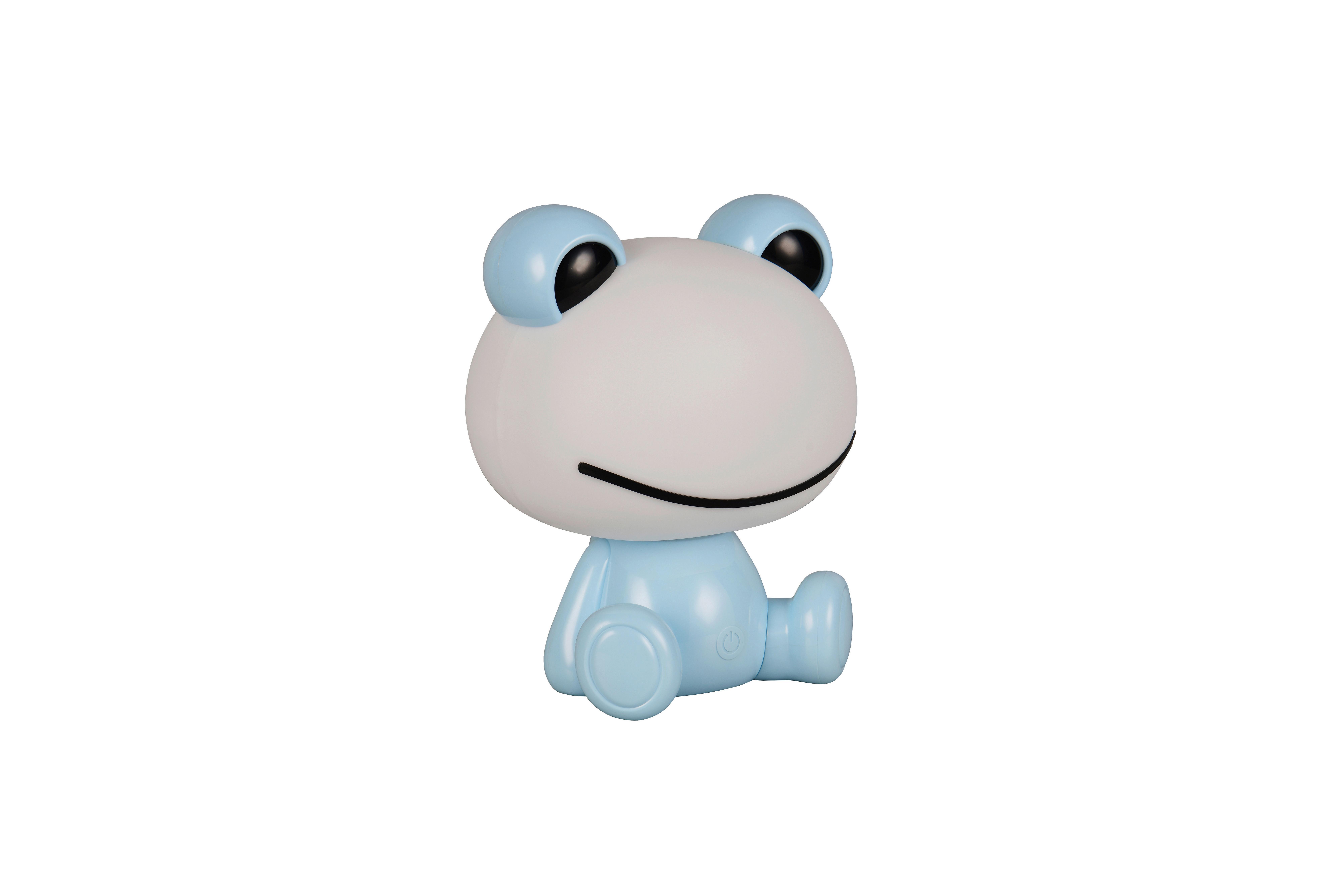 LED-Tischleuchte Hopper Blau Weiß B: 16,5 cm - Blau/Weiß, LIFESTYLE, Kunststoff (19,5/16,5/24,5cm)