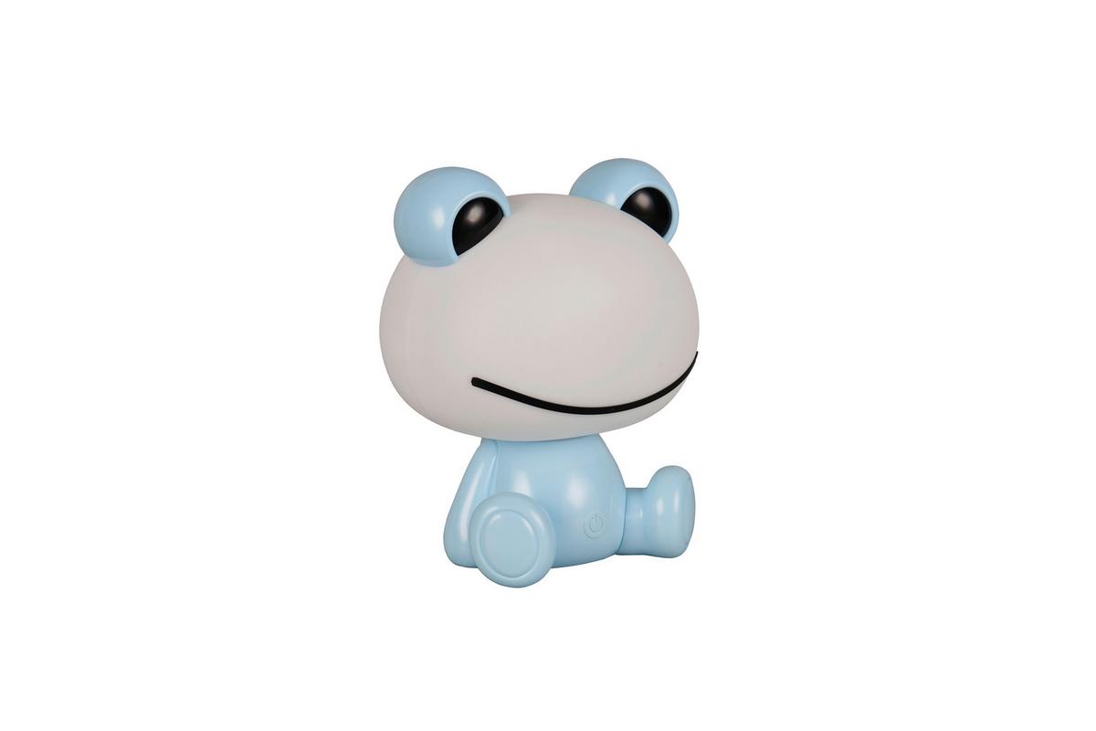 LED-Tischleuchte Hopper Blau Weiß B: 16,5 cm - Blau/Weiß, LIFESTYLE, Kunststoff (19,5/16,5/24,5cm)