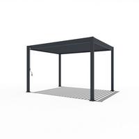 Pergola 300x400 Cm Wetterbeständig, Graphitfarben - Graphitfarben, Basics, Metall (300/400/255cm)