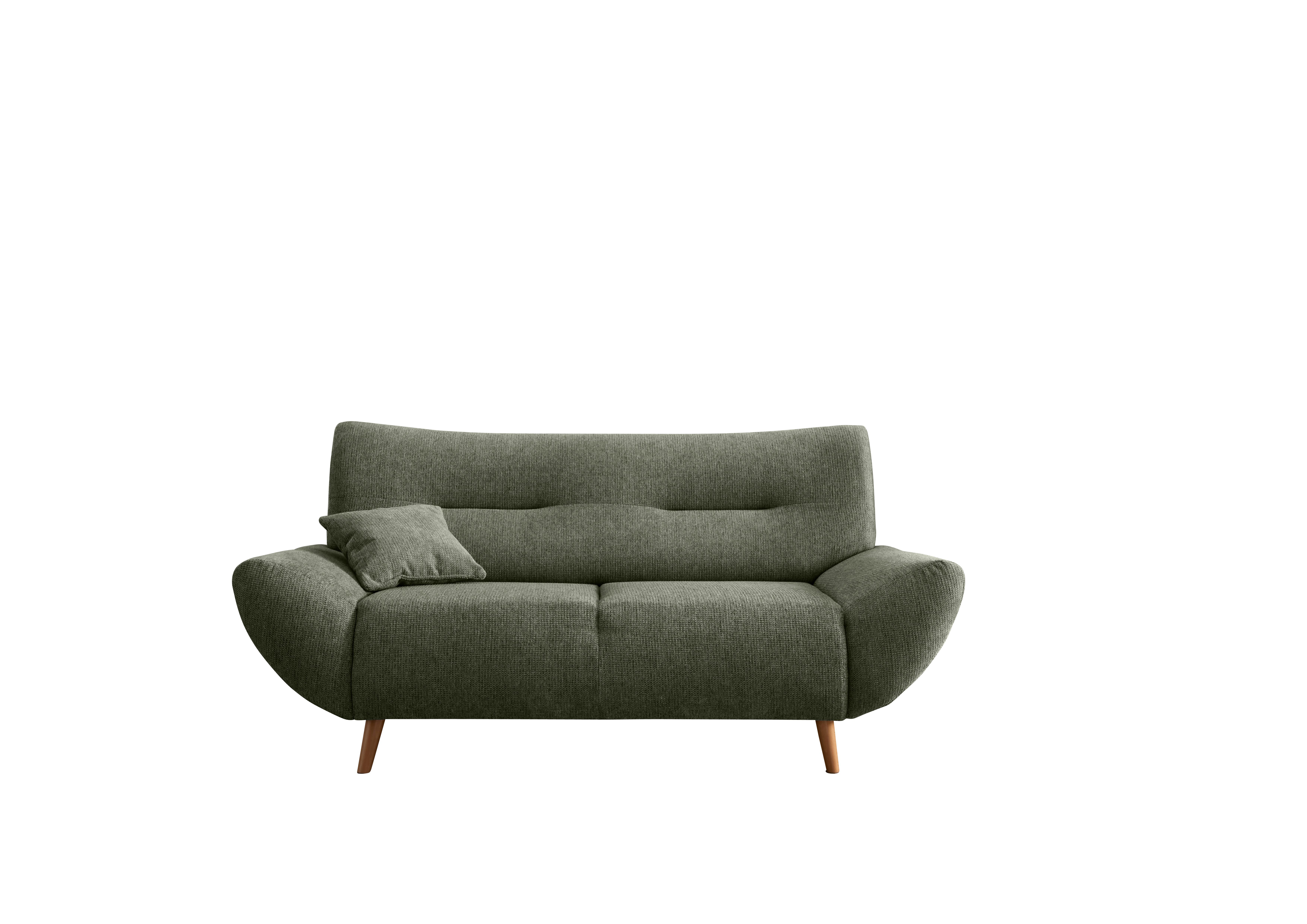 2-Sitzer-Sofa Chenille Dunkelgrün, Rücken Echt - Wildeiche/Dunkelgrün, MODERN, Textil (173/81/90cm) - MID.YOU