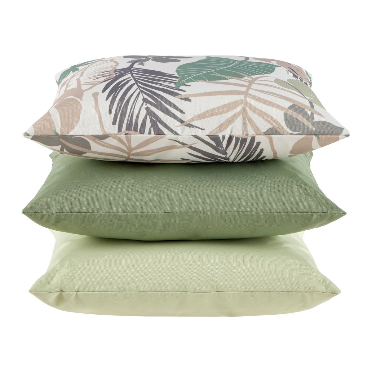 VENKOVNÍ POLŠTÁŘ PALMBLATT - šedá/zelená, Konvenční, textil (45/45cm) - Modern Living