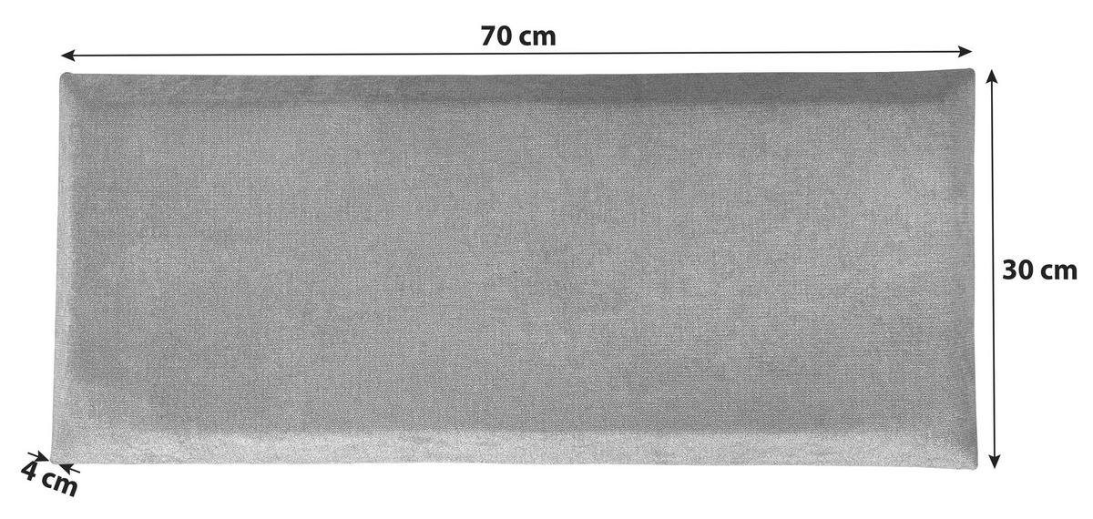 čalúnený panel 2ks, 70x30cm obdĺžnik, medová - medová, Basics, textil (70/30/4cm) - MID.YOU