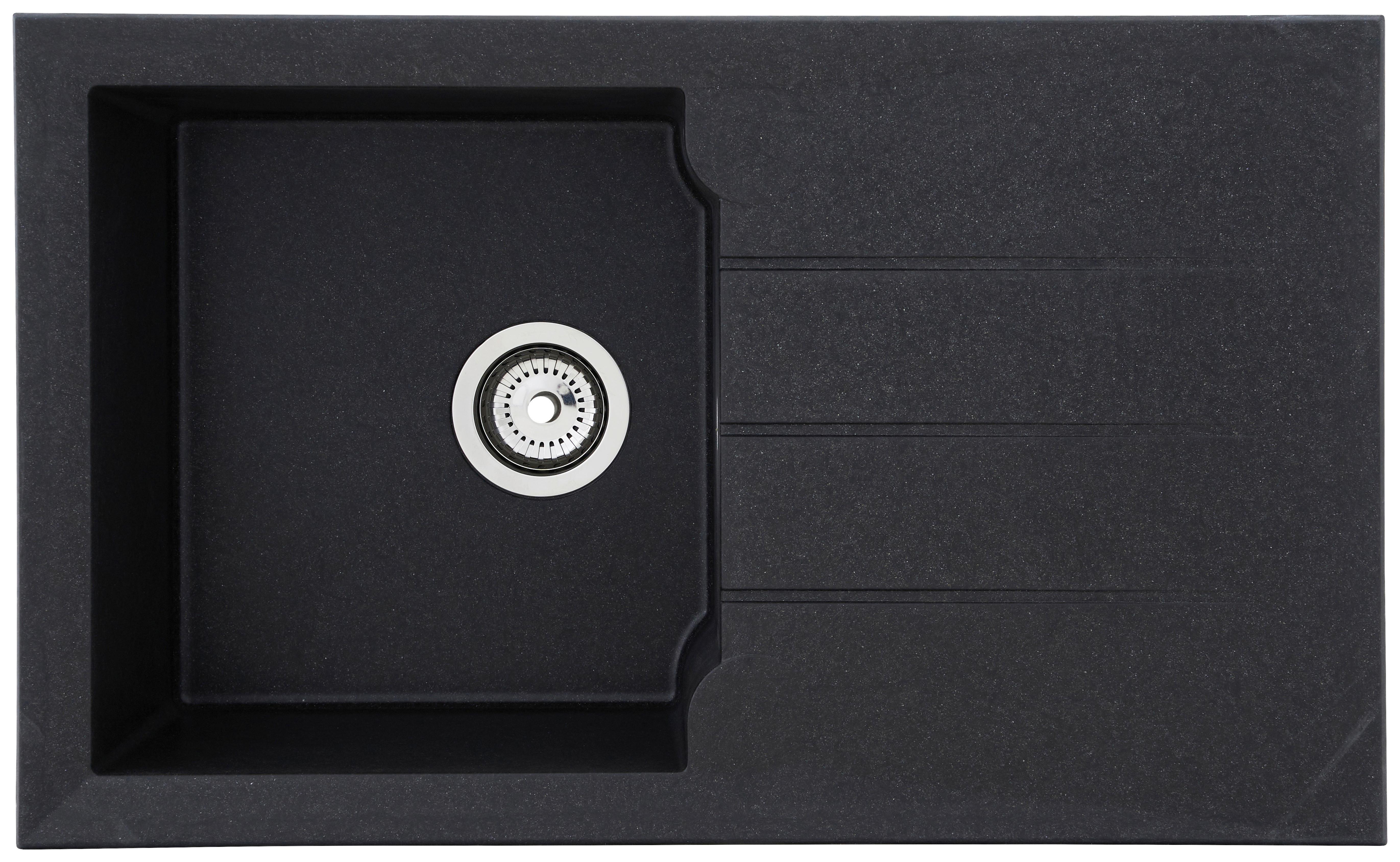 Spüle Respekta Spüle Alineo 81x50 - Schwarz, Trend, Stein (81/21/50cm) - Respekta