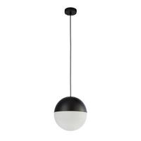 Hängeleuchte Endor H: 150 cm 1-Flammig, höhenverstellbar - Schwarz, Design, Glas/Metall (25/150cm)