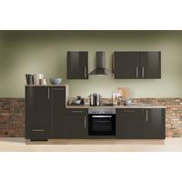 Küchenblock Premium - Dunkelbraun/Sonoma Eiche, KONVENTIONELL, Holzwerkstoff (300cm) - Menke
