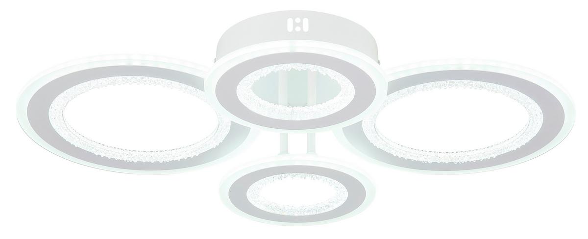 LED-Deckenleuchte 3000/4200/6000k - Klar/Weiß, Design, Kunststoff/Metall (59/42/12cm) - Globo