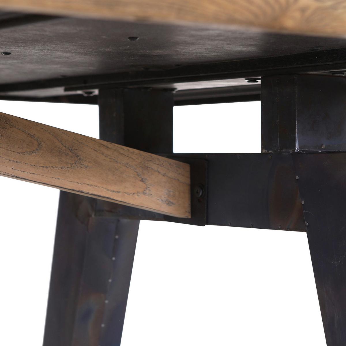 Esstisch Dexter - Graublau/Eichefarben, MODERN, Holz/Metall (240/100/77cm) - Livetastic