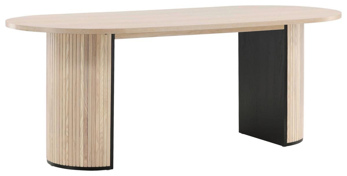 Esstisch Bianca - Eichefarben/Schwarz, Design, Holz/Holzwerkstoff (200/75/90cm) - Livetastic