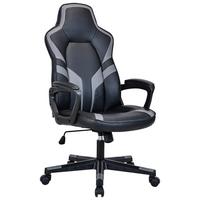 Otočná stolička ZORA - čierna/sivá, Modern, kov/textil (60/113-123/73cm) - Mömax