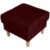 Hocker Lorris - Buchefarben/Dunkelrot, Design, Textil (53/45/53cm) - Max Winzer