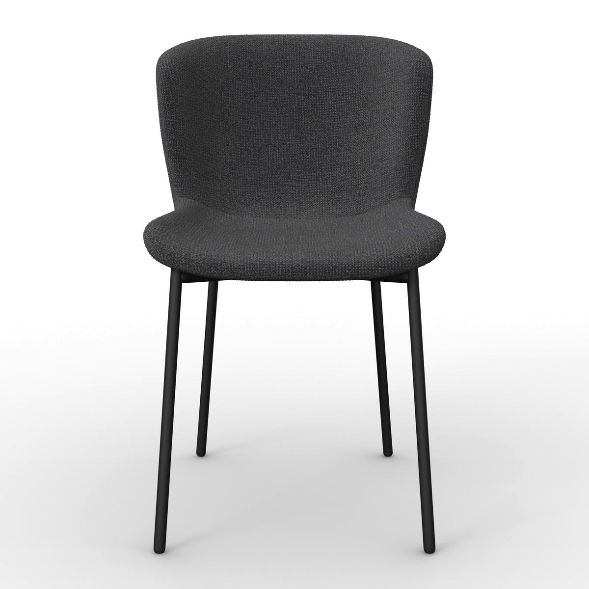 ŽIDLE NOEMIE - černá/tmavě šedá, Moderní, kov/dřevo (49/81/54cm) - Bessagi Home