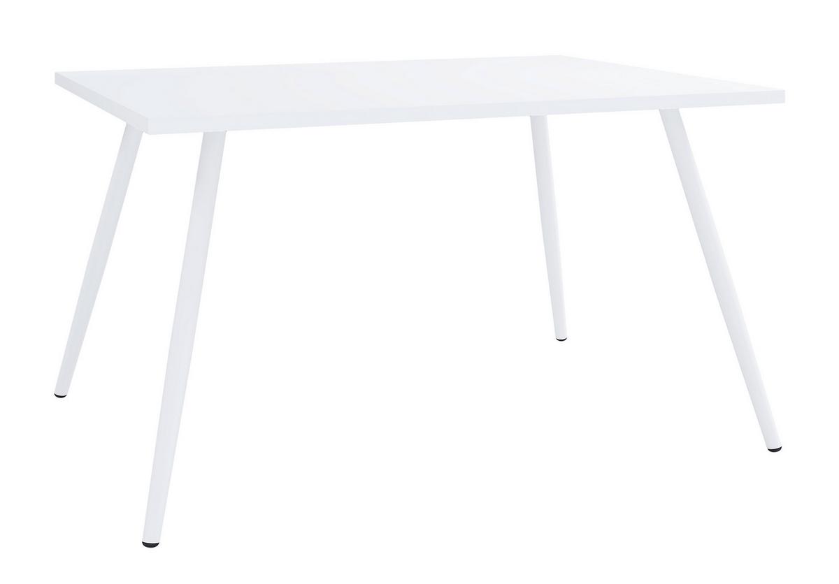 Schreibtisch Salia Weiß, L: 80cm - Weiß, MODERN, Holzwerkstoff/Metall (80/50/70cm) - MID.YOU